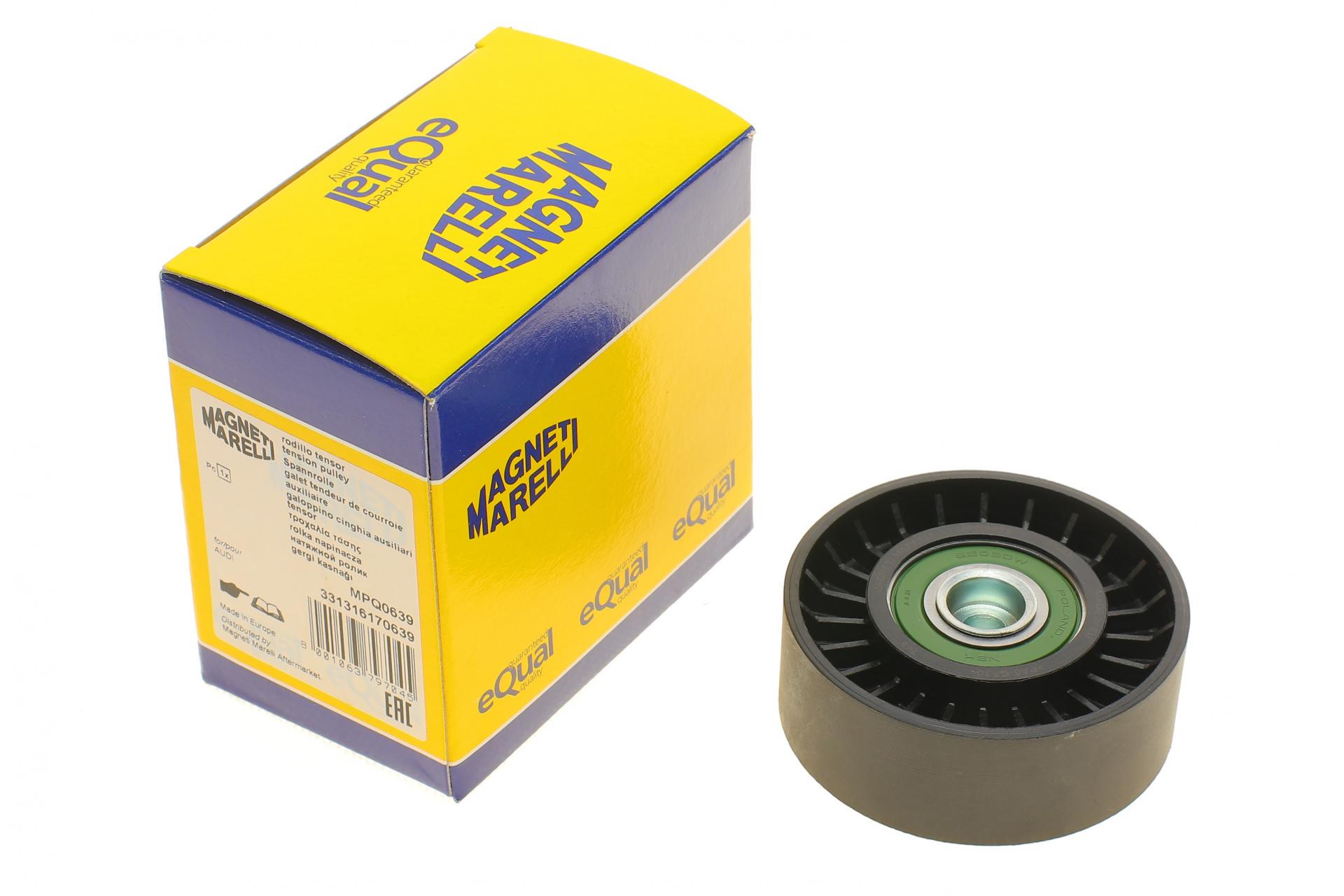 Ролик генератора MAGNETI MARELLI MPQ0639 331316170639 Audi A4/A6/A8/Q7 2.7/3.0 TDI 03-15 натяжной