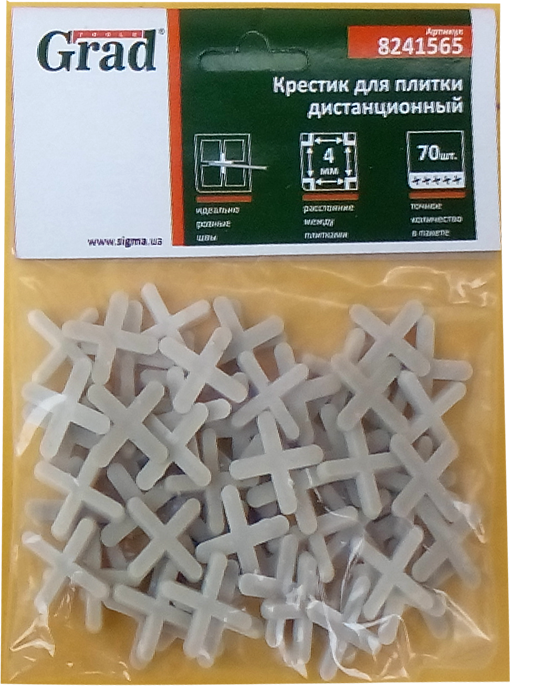Крестики для плитки ADVANTA 4,0 мм 70 шт. (47110)