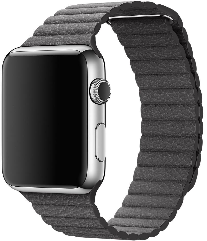 Кожанный ремешок Leather Loop for Apple Watch 42/44/45mm, Storm Gray