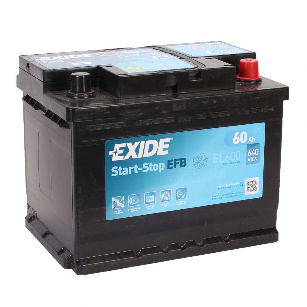 Акумулятор автомобільний EXIDE Start-Stop EFB 60 Ah 640A 12V