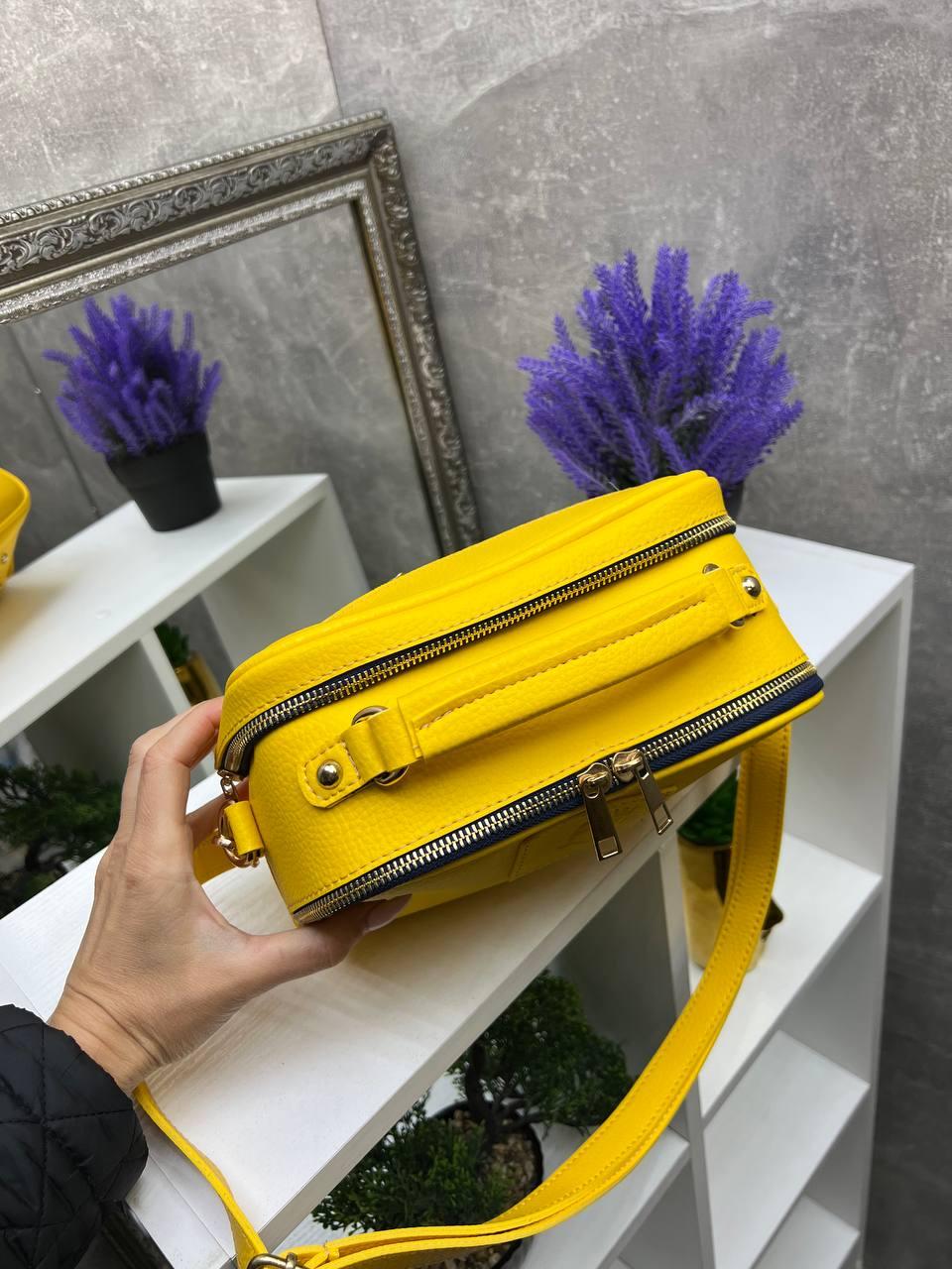 Сумка кросс-боди женская спортивная из экокожи Желтый (2732414508) - фото 4 Сумка кросс-боди женская спортивная из экокожи Желтый (2732414508) - фото 4