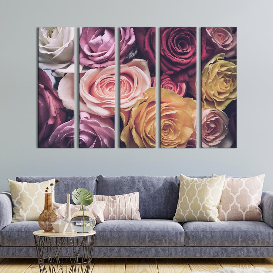 Картина на холсте Бесподобные королевские розы 132x80 см (886-51)