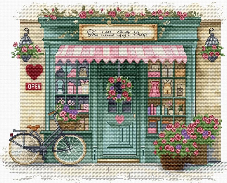 Набор для вышивания крестом Luca-S B1429 Маленький магазин подарков (B1429)