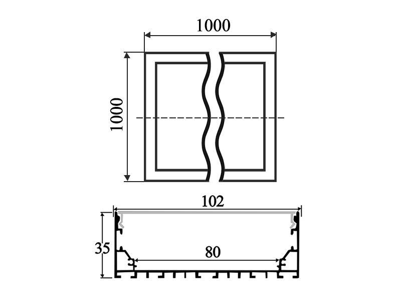Подвесной светильник светодиодный LEDUA Квадра квадратный/драйвер снаружи 110-240V 216W 25920 Lm 6000К 1000х1000 мм (25344288) - фото 3 Подвесной светильник светодиодный LEDUA Квадра квадратный/драйвер снаружи 110-240V 216W 25920 Lm 6000К 1000х1000 мм (25344288) - фото 3