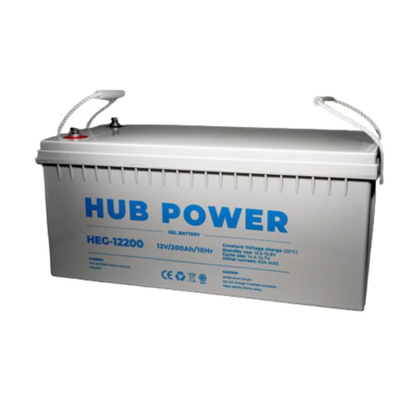 Аккумулятор гелевый Hub Power 12 В 200 Ач для ИБП HEG-12200 (11777843)