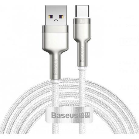 Кабель BASEUS Cafule Metal Data Type-C 66W 2 м White (CAKF000202)