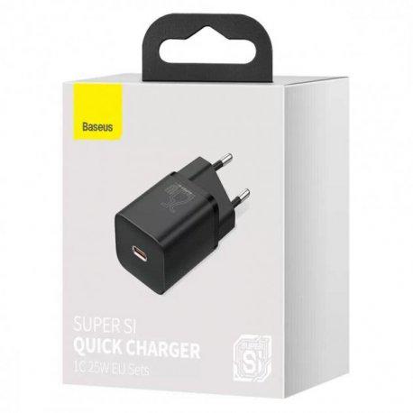 Зарядний пристрій BASEUS Super Si Quick Charger 1C 25W EU Black (CCSP020101) - фото 5