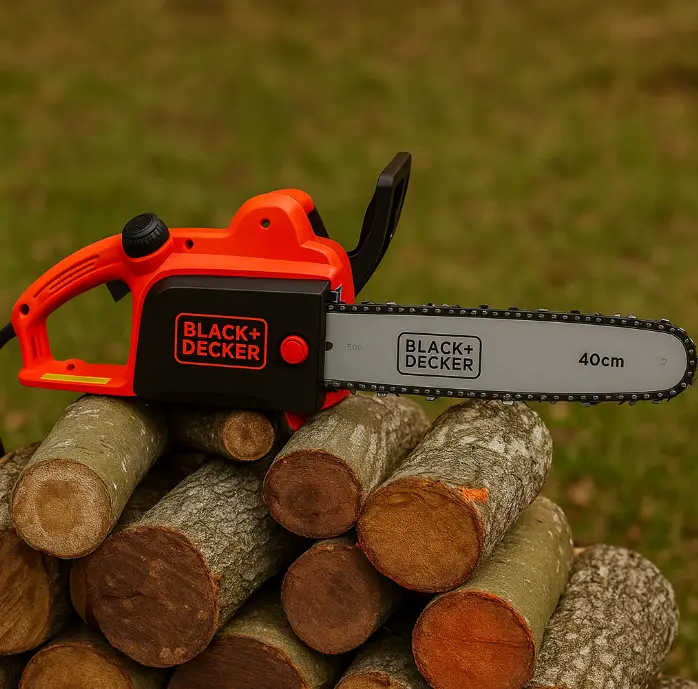 Электрическая цепная пила Black+Decker 1,8 кВт 40 см безключевая натяжка цепи (CS1840) - фото 4 Электрическая цепная пила Black+Decker 1,8 кВт 40 см безключевая натяжка цепи (CS1840) - фото 4