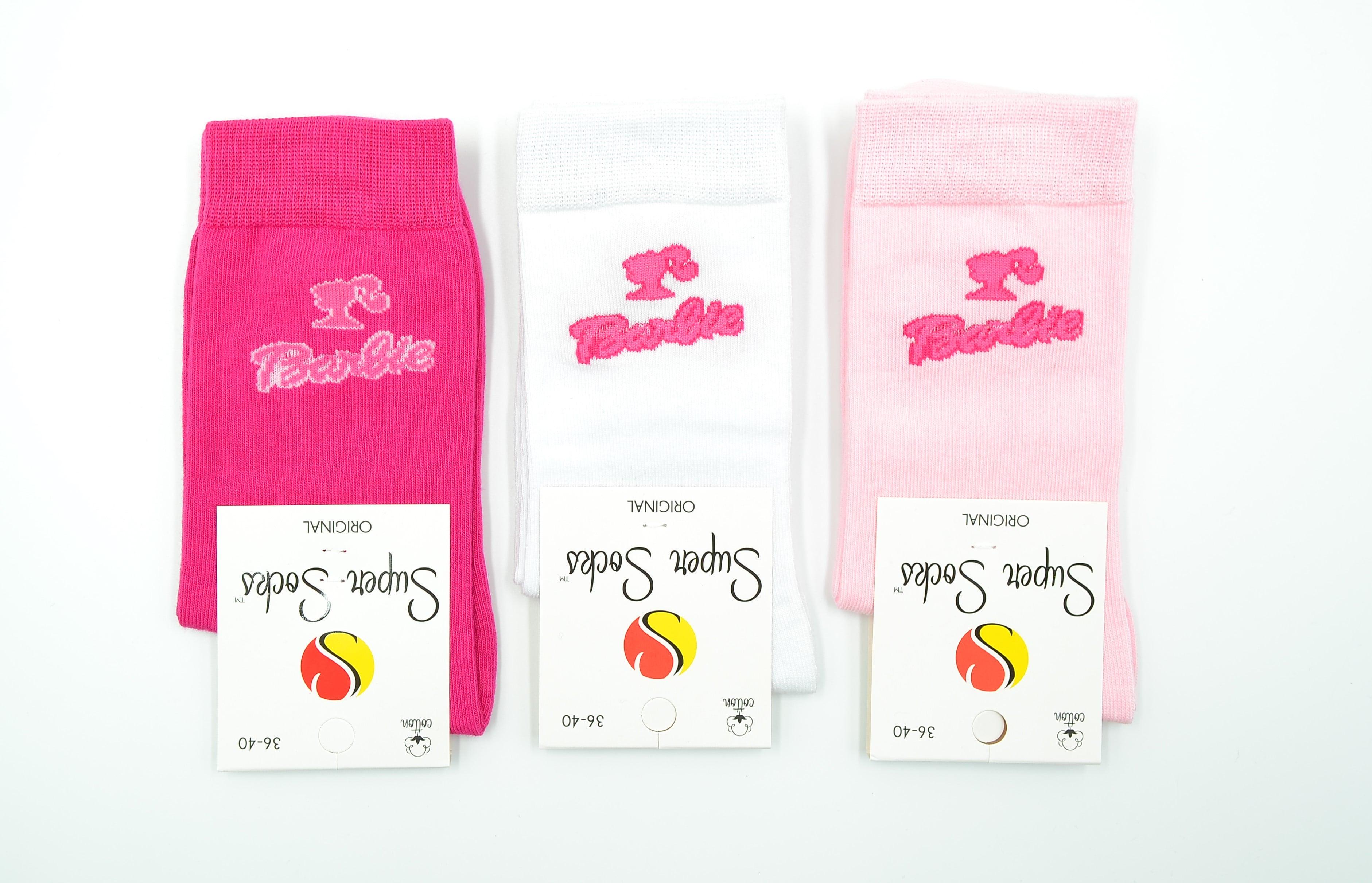 Носки универсальные демисезонные Super Socks 009.219-2 Barbie р. 36-40 Ассорти