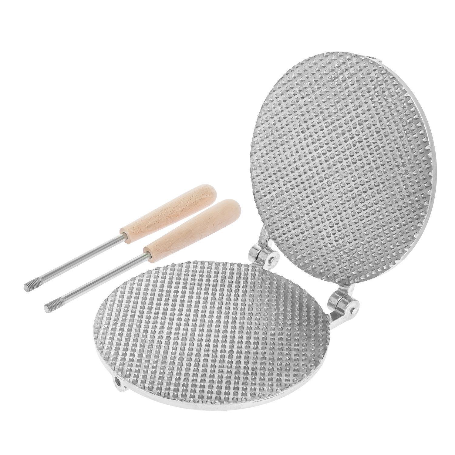 Форма для выпечки вафельных лепешек для тортовых вафель на плите Ø 18 см со съемными ручками (28843773)