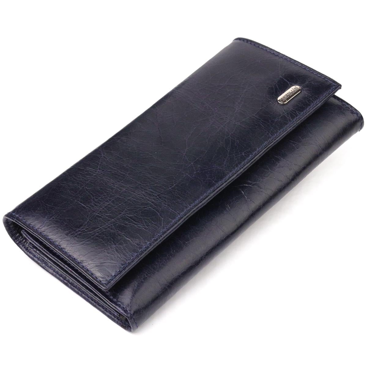Портмоне женское из натуральной кожи Canpellini Wallet 21533 с монетницей Синий (55314)