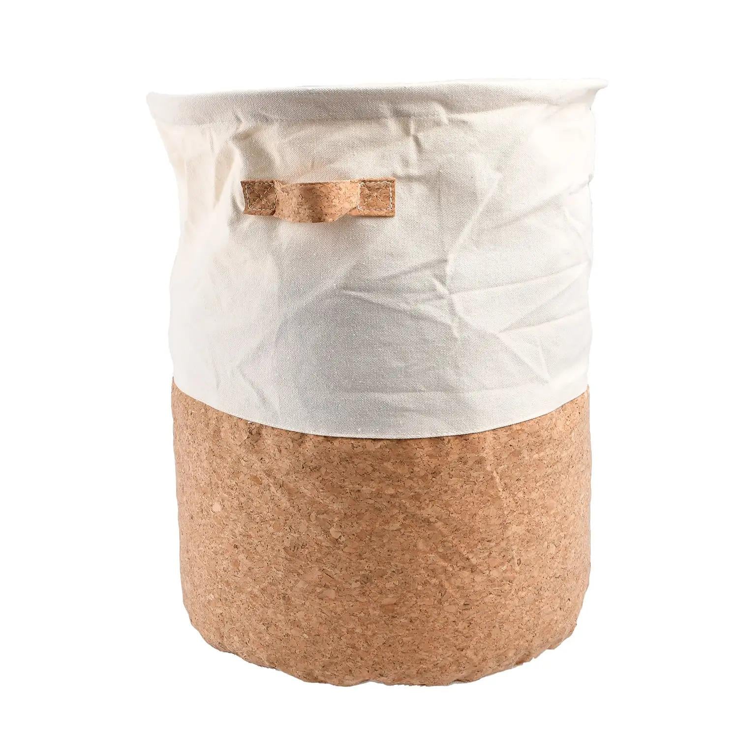 Корзина тканевая для хранения 43х35 см Бежевый (1010281-Beige)