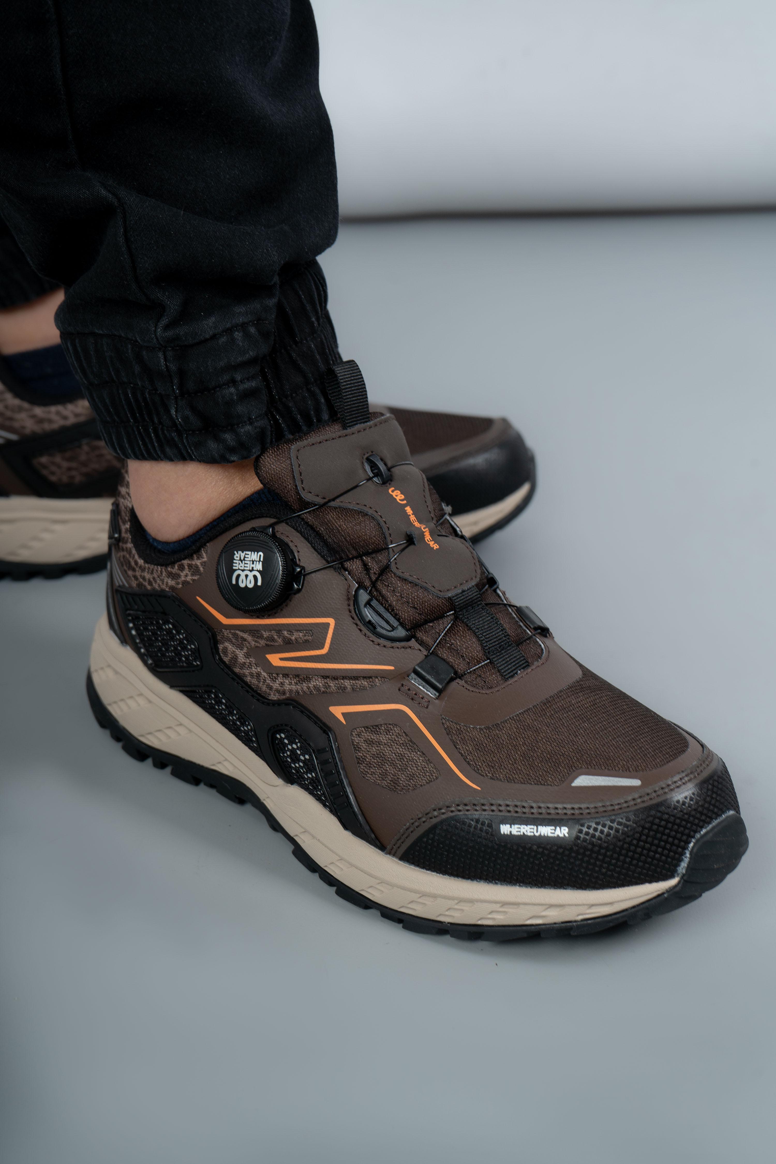 Кроссовки мужские Where Uwear WUW5477-BLACK/BROWN р. 43 Коричневый (346672_43)