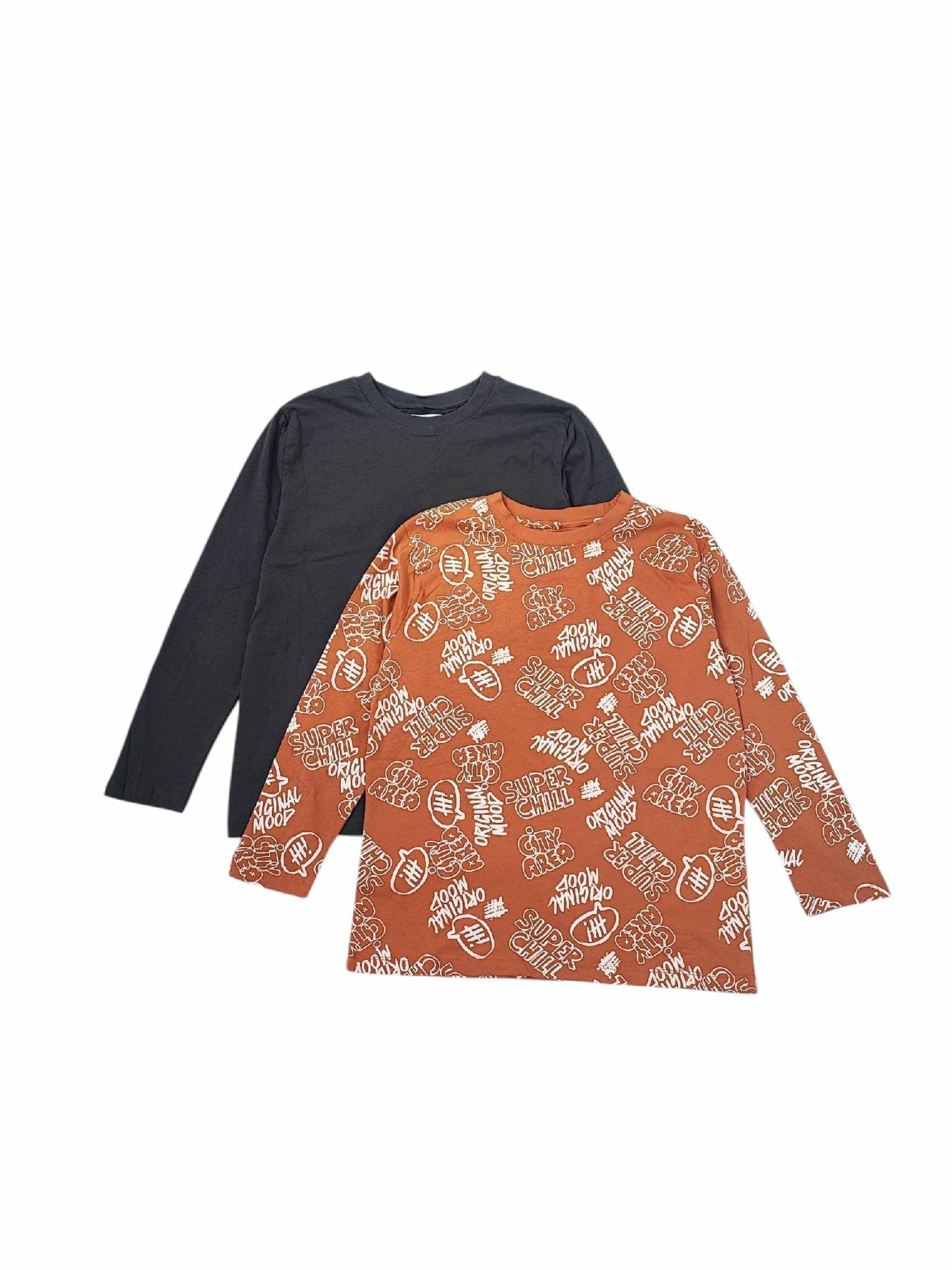 Набір підліткових лонгслівів для хлопчика Letfies 164 см 2 шт. Різнокольоровий (25080108B)