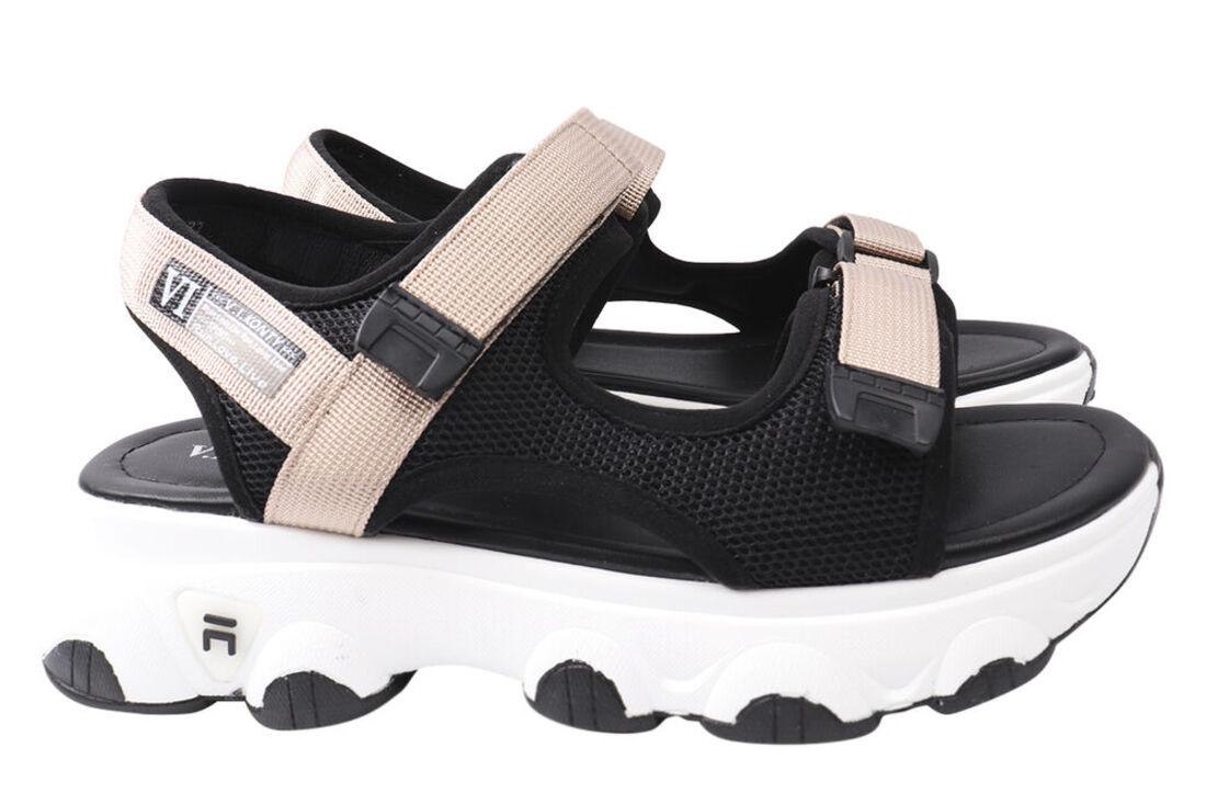 Босоножки женские Vikonty из текстиля на платформе р. 40 Черный (265-21/22LBC)