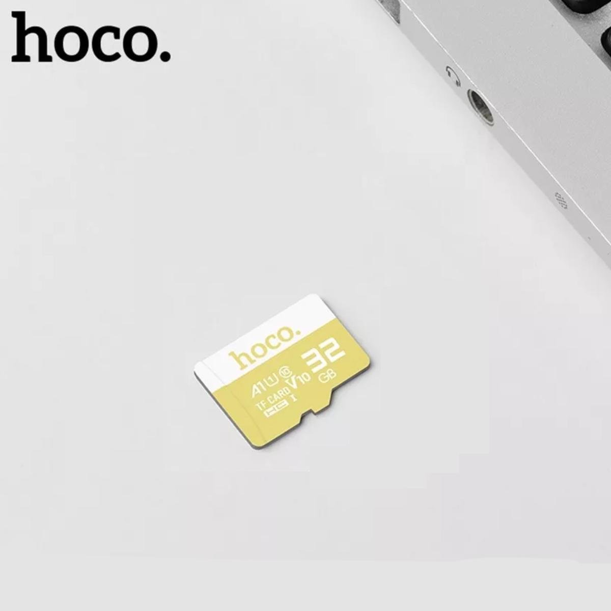 Карта памяти Hoco High speed TF MicroSD для смартфонов и планшетов 32 Гб Класс 10 10-90 Мб/c Yellow (180614) - фото 3