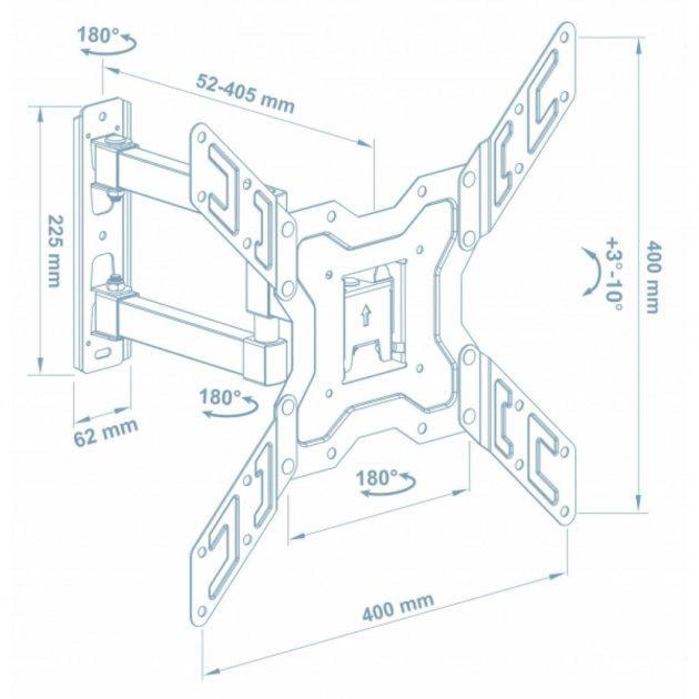 Кронштейн Walfix R-393B 26-55" 400х400 - фото 2