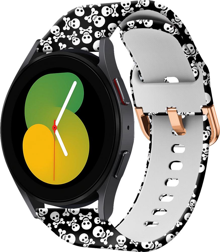 Ремешок Colorful для Galaxy Watch 5 Skull 40 мм Black (29581)