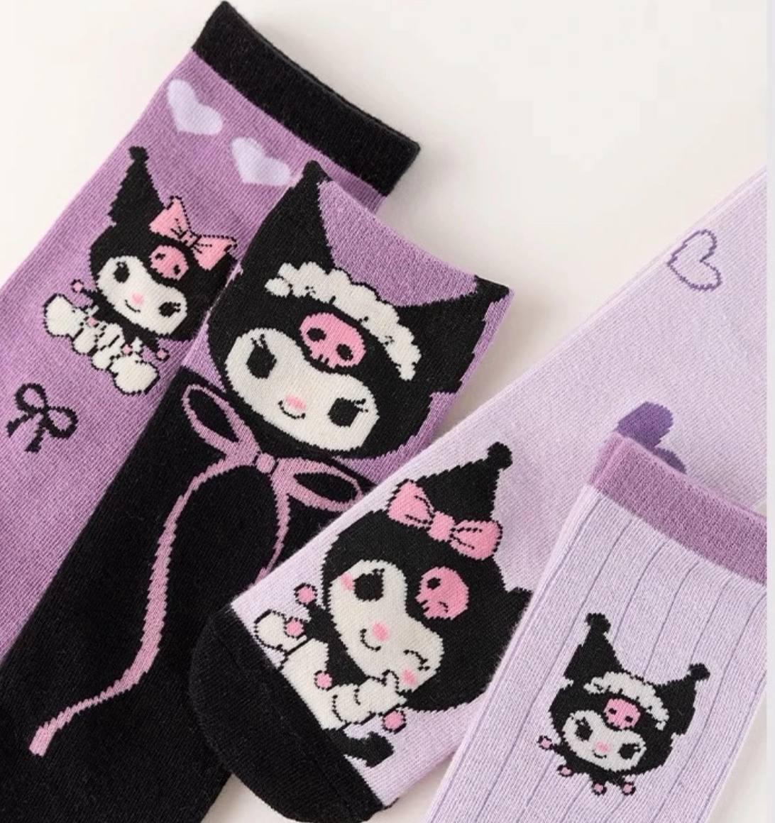 Набор носки/гольфы детские Куроми стиль аниме Мелоди от 3 до 14 лет 4 шт. Сиреневый (2624436979) - фото 8 Набор носки/гольфы детские Куроми стиль аниме Мелоди от 3 до 14 лет 4 шт. Сиреневый (2624436979) - фото 8