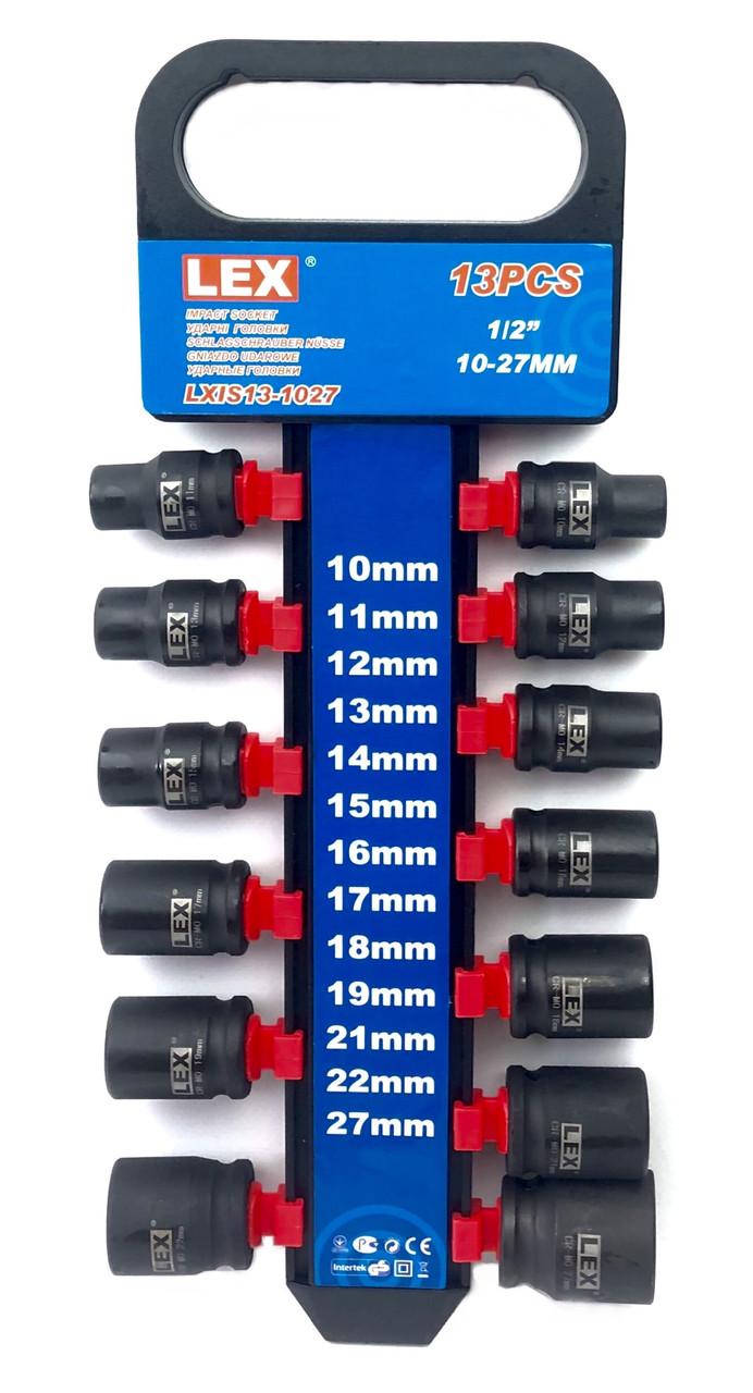 Набор ударных головок LEX 1/2 10-27 мм (LXIS13) - фото 2 Набор ударных головок LEX 1/2 10-27 мм (LXIS13) - фото 2