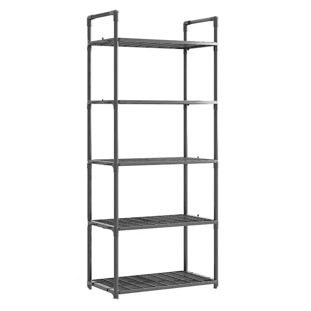 Стеллаж напольный RIAS 8205 на 5 ярусов 50,5х147х27 см Black (3_06784)