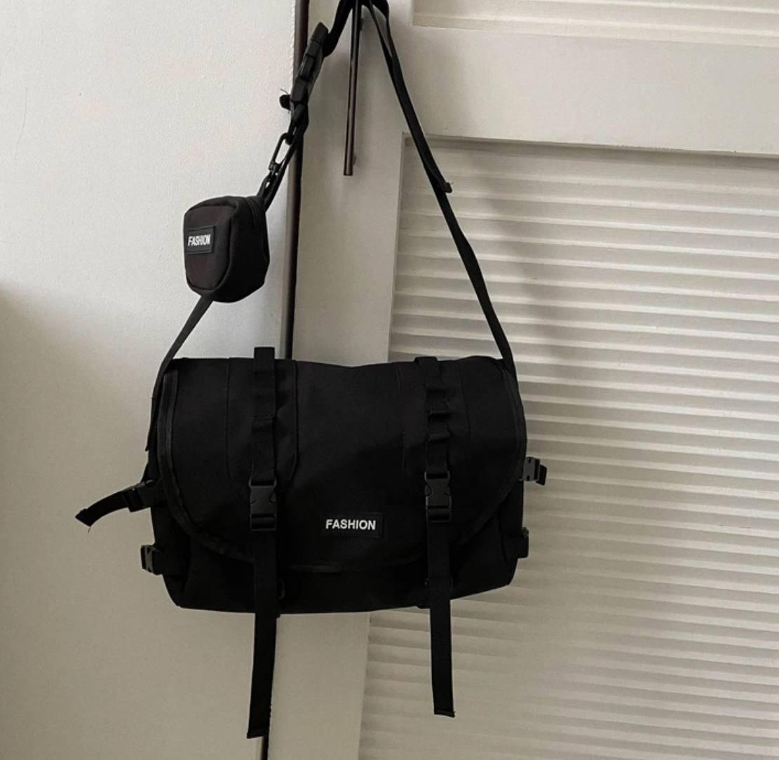 Сумка с ремешками с ремешками в японском стиле Черный (2536476) - фото 6