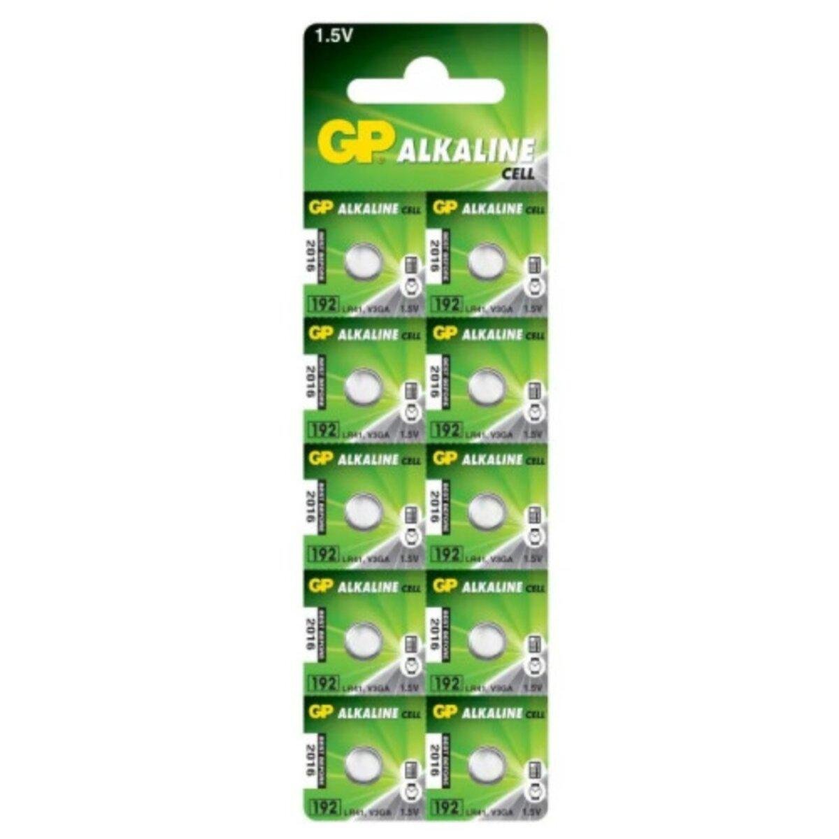 Батарейка GP 192/LR41/AG3 Alkaline 10 шт. (4891199015533) Батарейка GP 192/LR41/AG3 Alkaline 10 шт. (4891199015533)