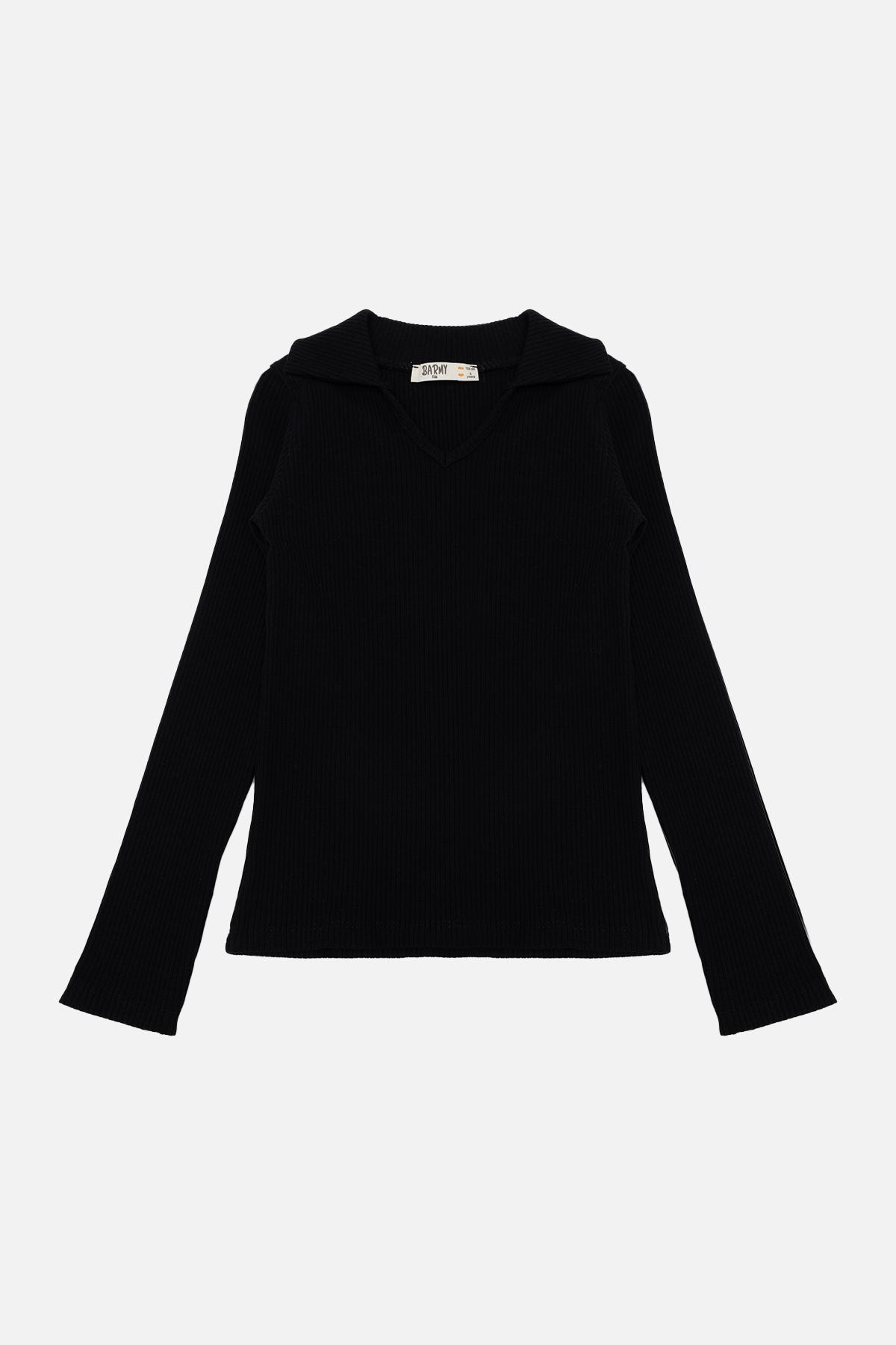 Футболка с длинным рукавом для девочки ЦБ-00241892 140 см Черный (28575811)