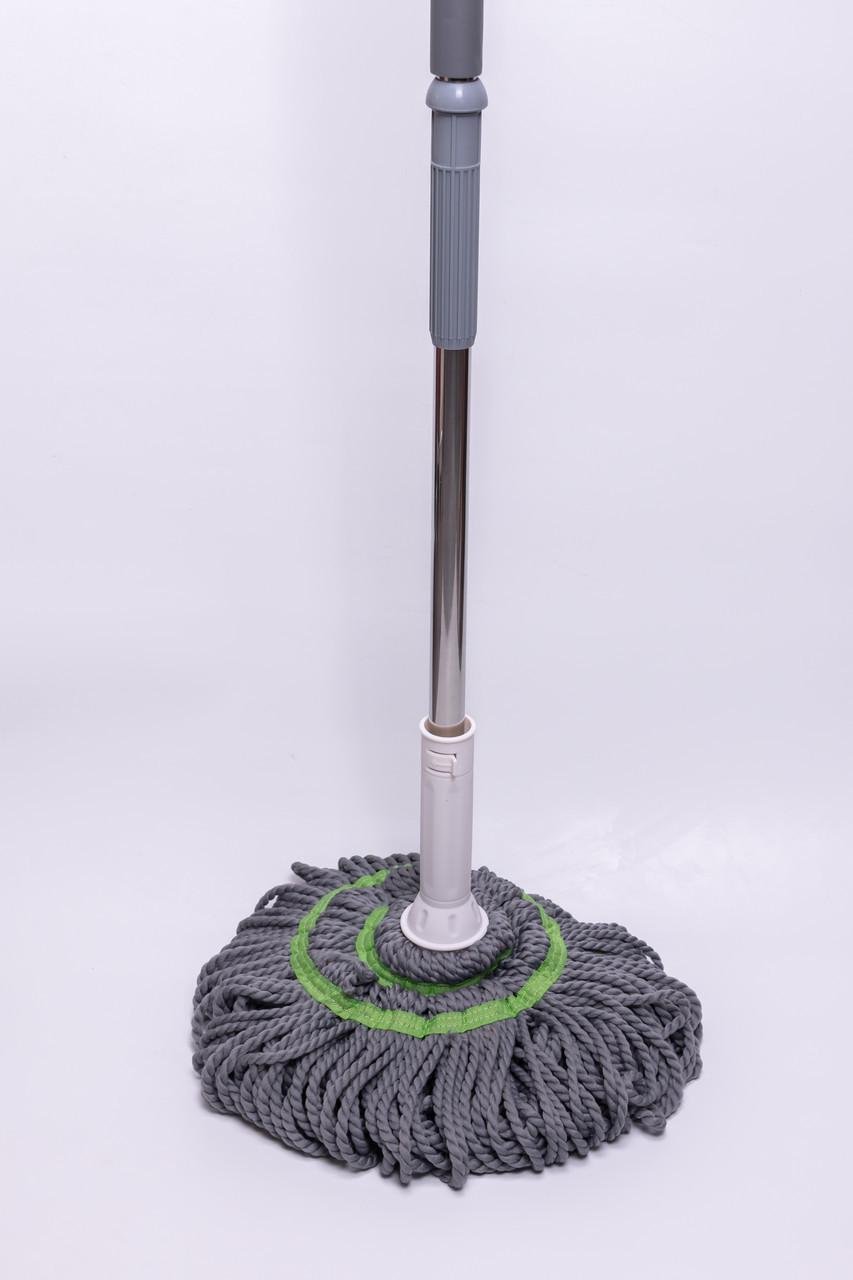 Швабра с самовыжимом из микрофибры вращающаяся 360° телескопическая ручка (HP-35015-14)
