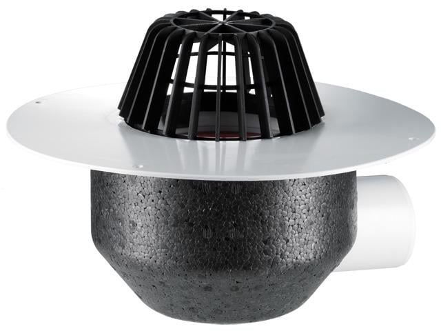 Воронка для кровли крыши горизонтальная с ПВХ фланцем (DN75 мм HL64P/7)