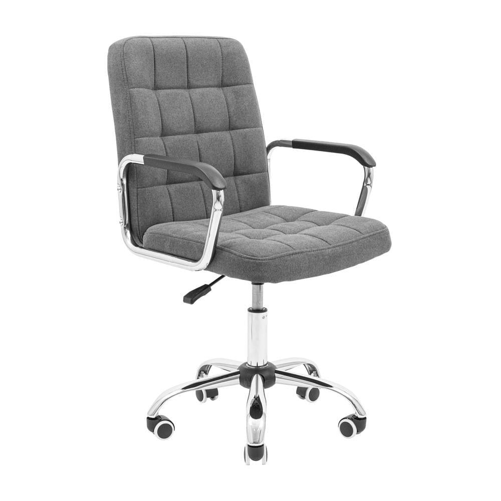 Кресло компьютерное офисное Брукс Хром Пиастра Темно-серый (23507141)
