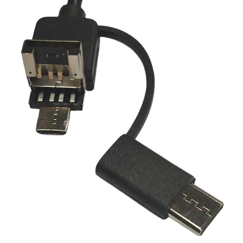 Эндоскоп с кабелем на 5 м 5 мм USB/micro USB/Type-C с подсветкой под Android VGA/QVGA (32407390)