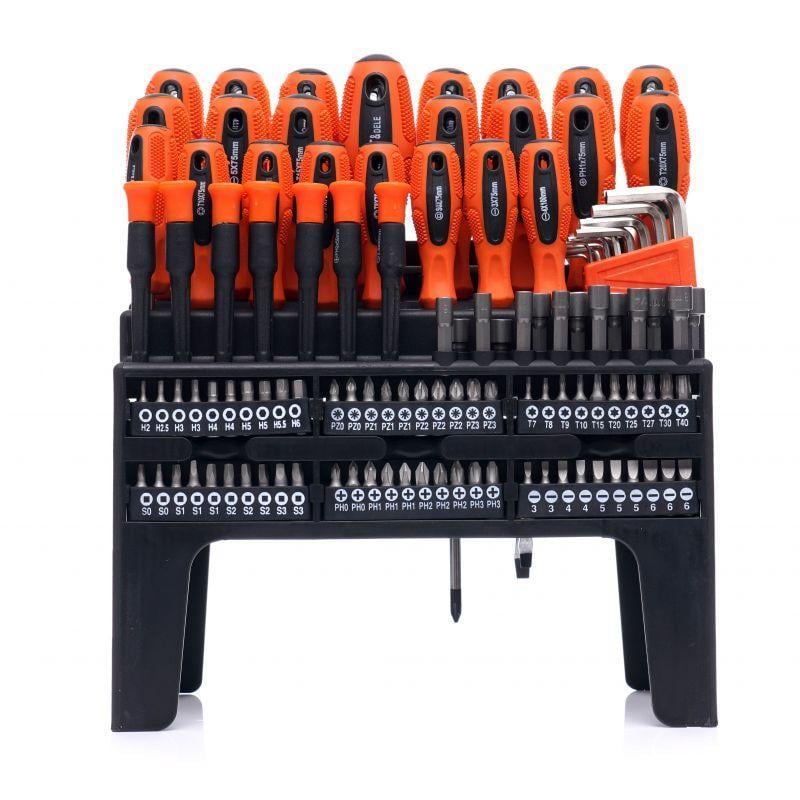 Набор отвертки/насадки/отвертки/гаечные ключи/торцевые Kraft&Dele 122 предмета (KD10958)