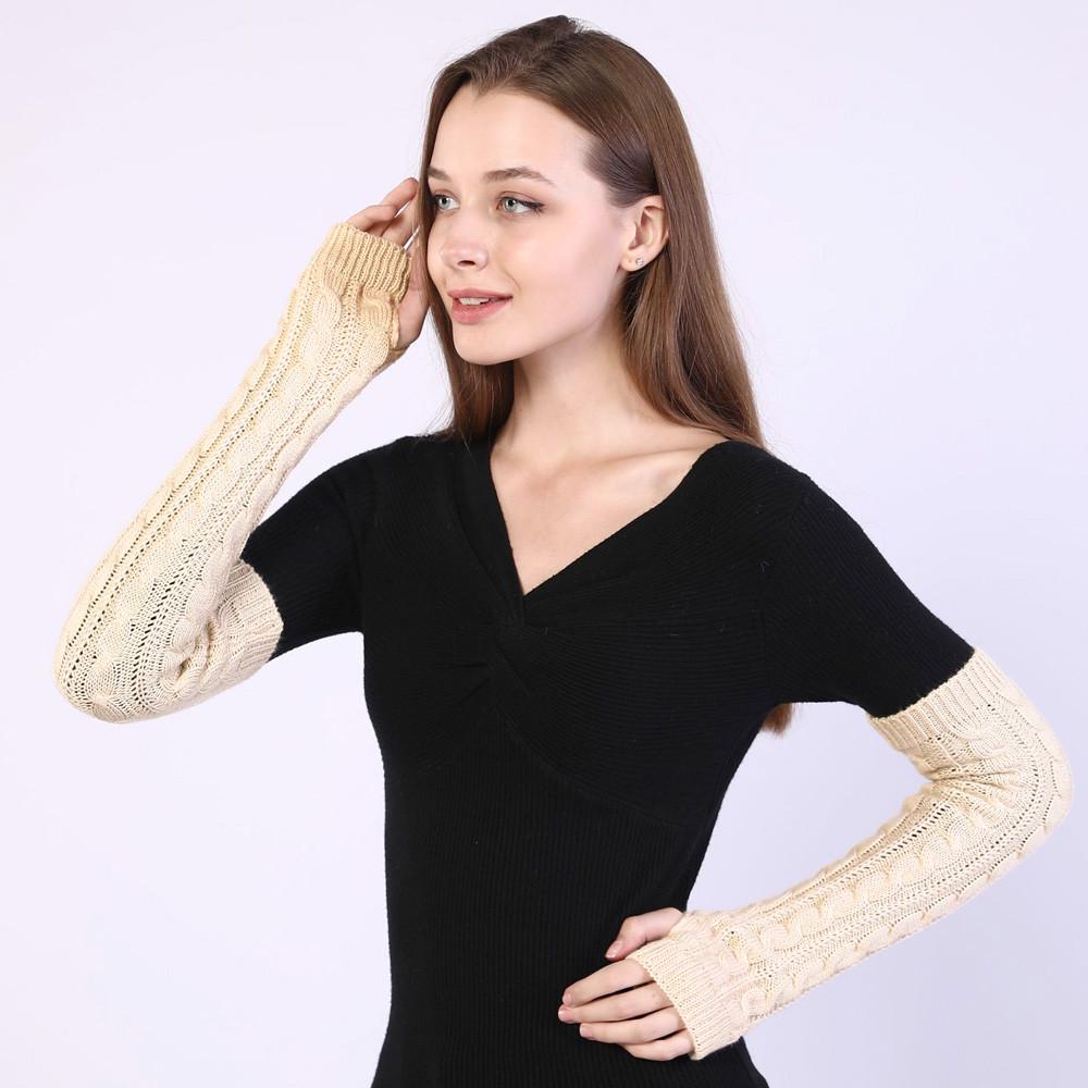 Мітенки в'язані One size Бежевий (2437) - фото 2 Мітенки в'язані One size Бежевий (2437) - фото 2