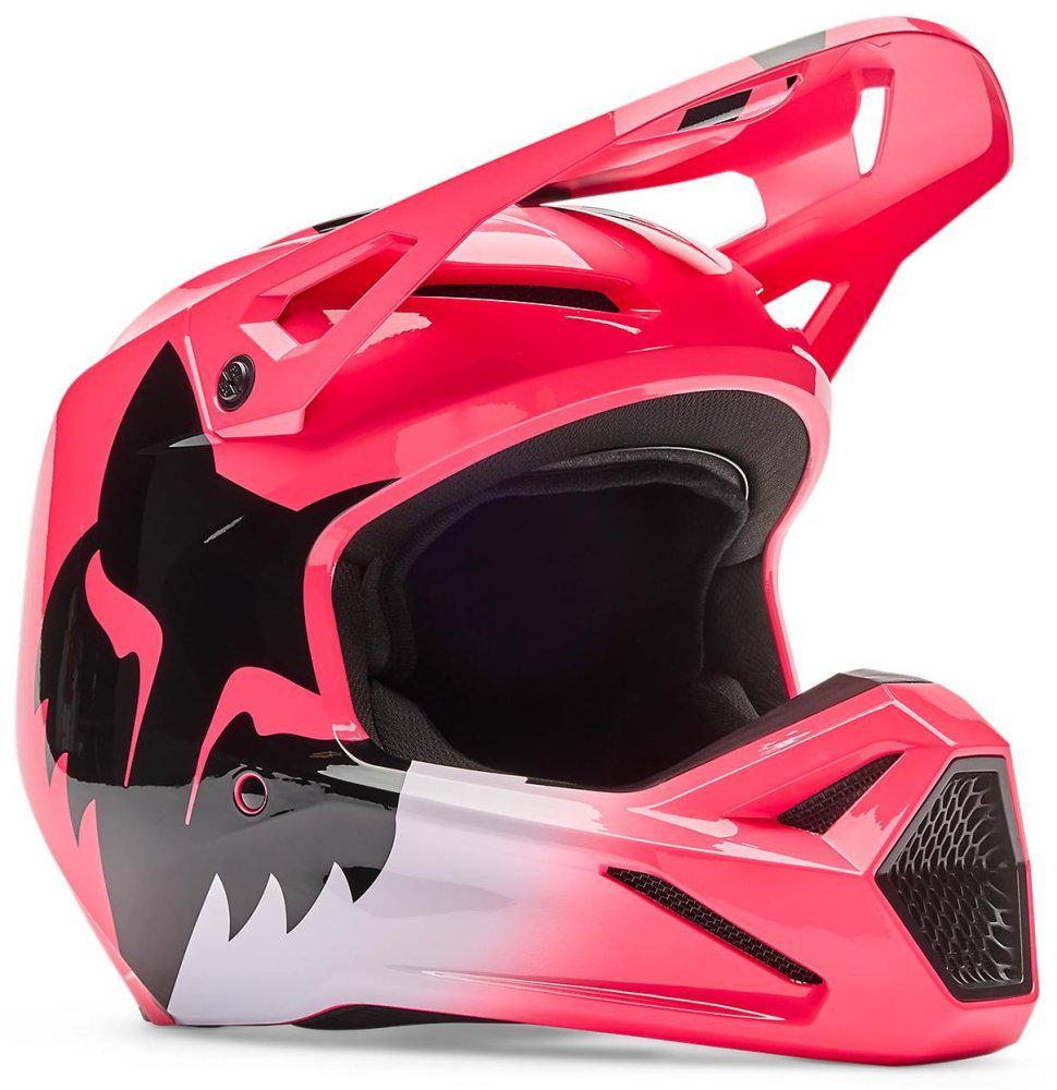 Мотошолом дитячий Fox YTH V1 Helmet SHIELD M Pink (50341)