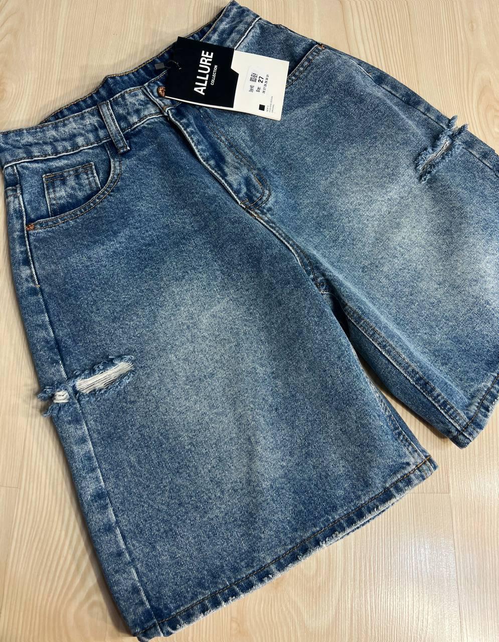 Шорти жіночі джинсові Allure 803-68 бермуди р. 28 Блакитний (26881508) - фото 3