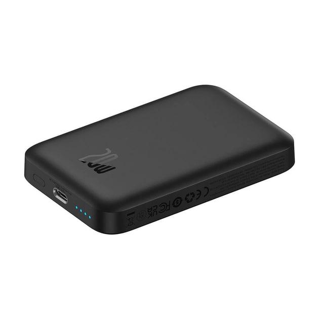 Повербанк Baseus Magnetic Mini 6000 mAh 20 W 2в1 QC3.0+PD3.0 с беспроводной зарядкой Qi 15 W Black (P10059002113-00) - фото 2