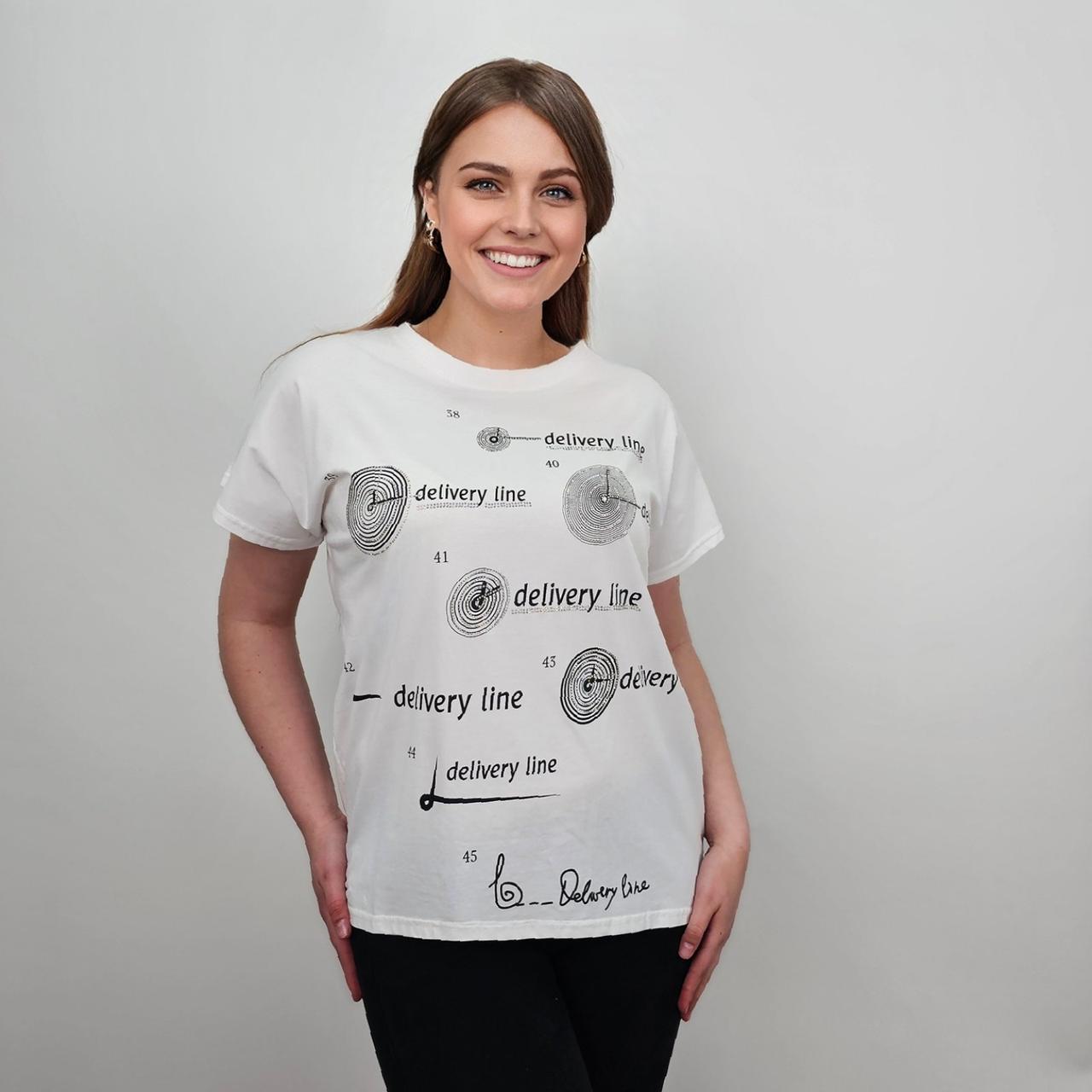 Футболка женская Delivery Line р. 46-50 Белый (25713385)