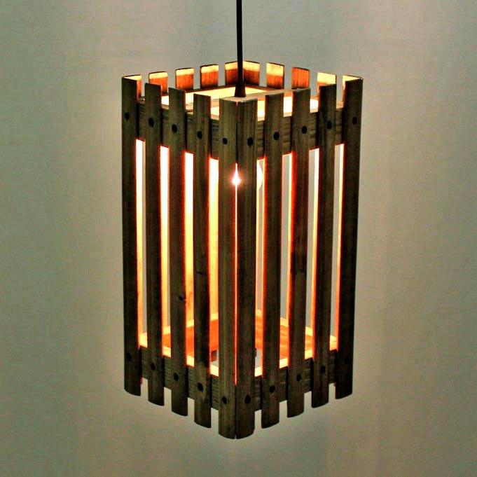 Подвесной светильник из дерева Рафаи Капучино (ЛЮС-002109)