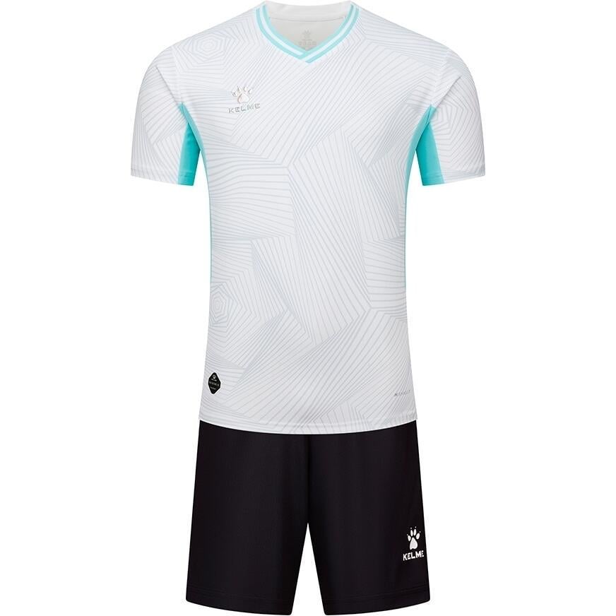 Комплект футбольной формы Kelme AVILA S Бело-бирюзово-черный (8451ZB1248.9100)