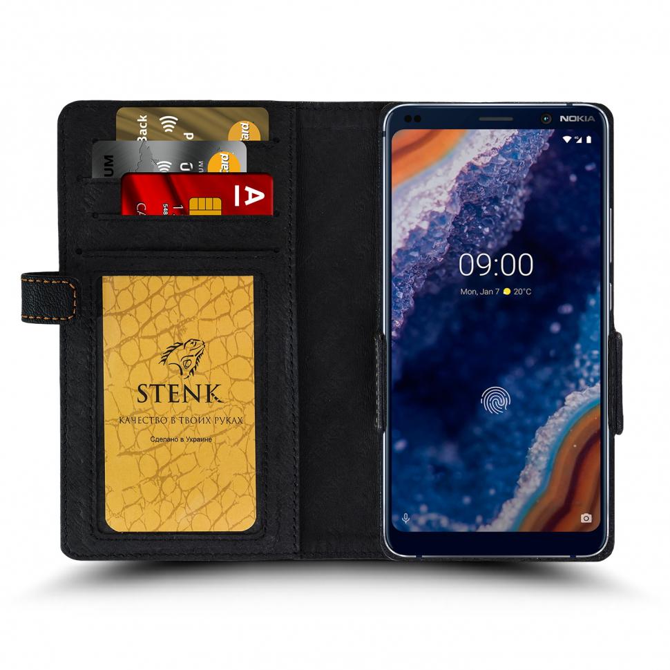 Чехол книжка Stenk Wallet для Nokia 9 PureView Черный (64154)