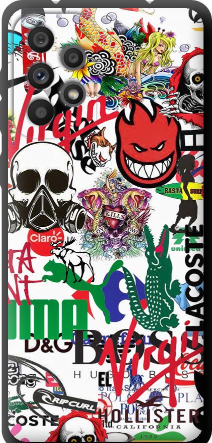 Чехол на Samsung Galaxy A73 A736B Many different logos (4022b-2586-42517)