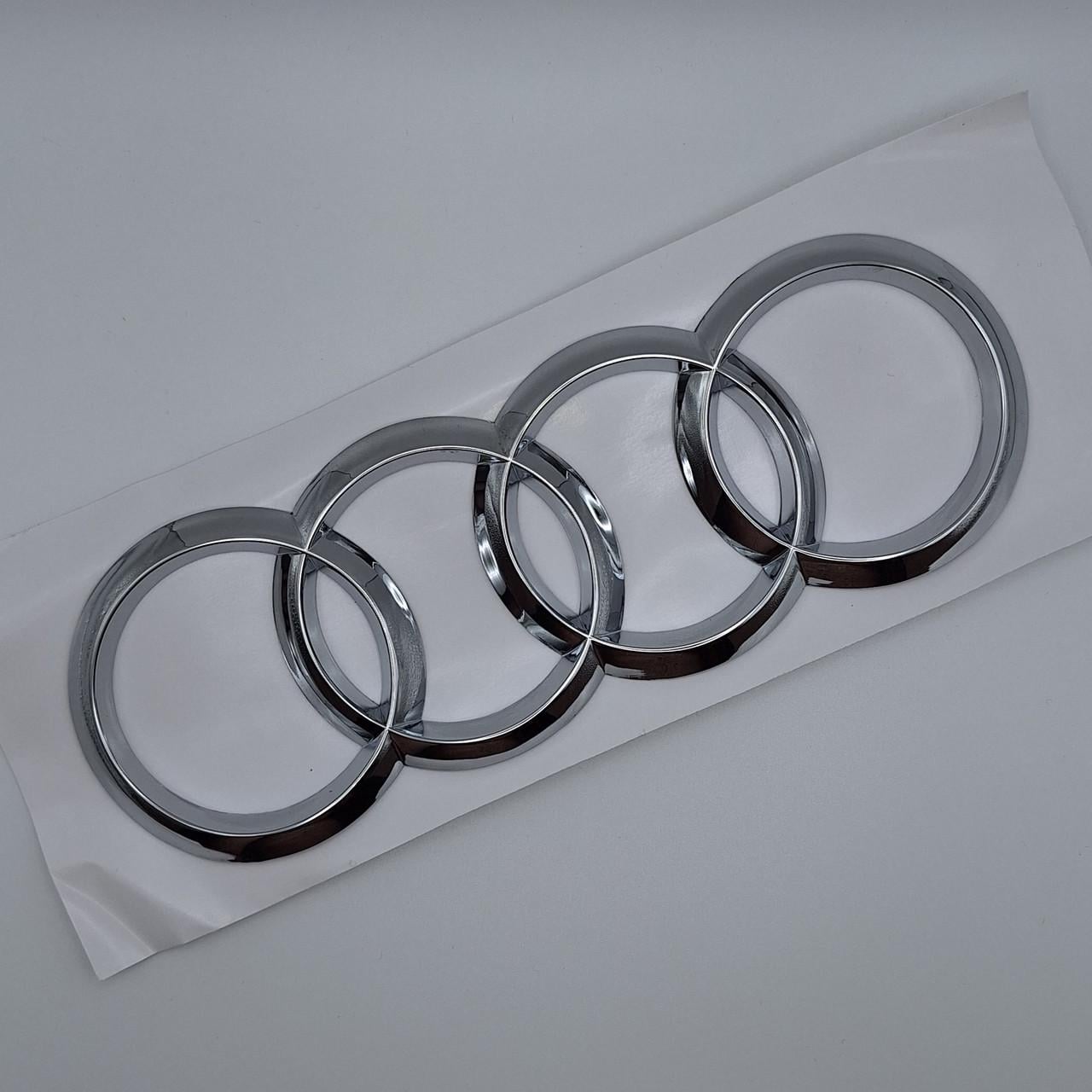 Емблема Audi задня 192х65 мм півсфера Хром глянцевий (1736771700)