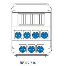 ᐉ Строительный щит с розетками ETI 004483308 с разъемами EDS11 7-2 16 ...