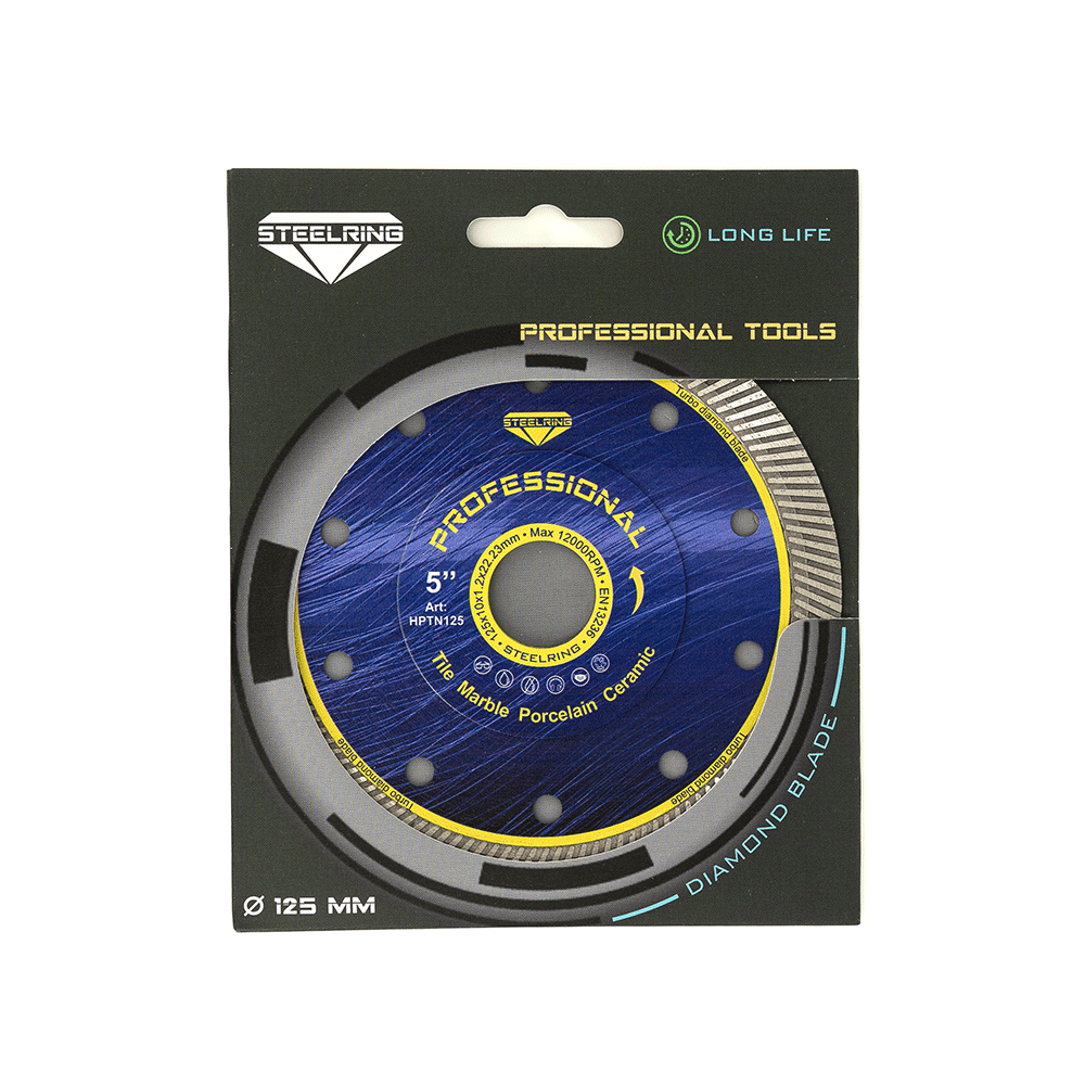 Диск алмазный STEELRING PROFESSIONAL для стекла/керамики/керамогранита 125 мм (HPTN125)