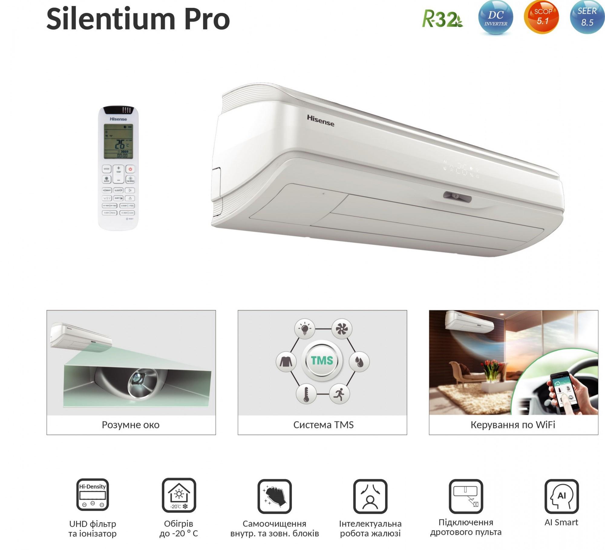 Кондиціонер Hisense Silentium Pro QD35XU0A (18997545) - фото 3
