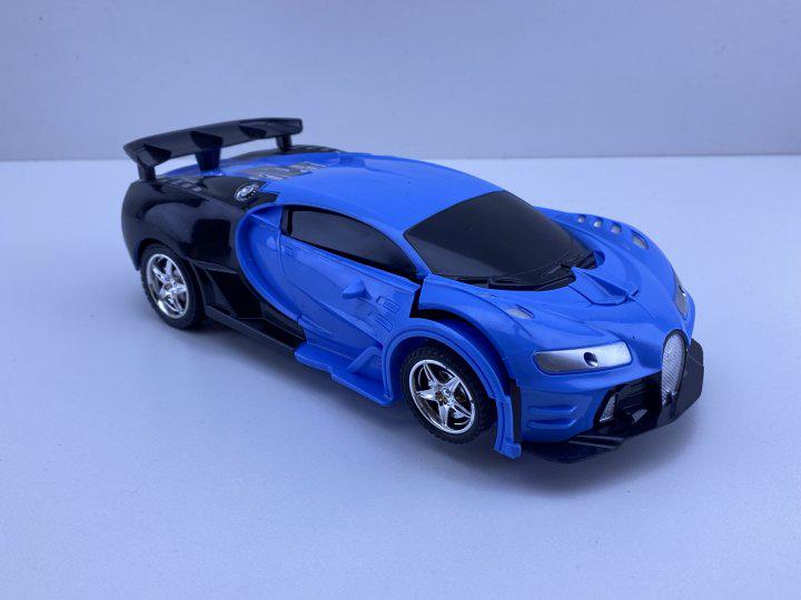 Машинка трансформер Bugatti 889 Робот на радиоуправлении Синий (889) - фото 5