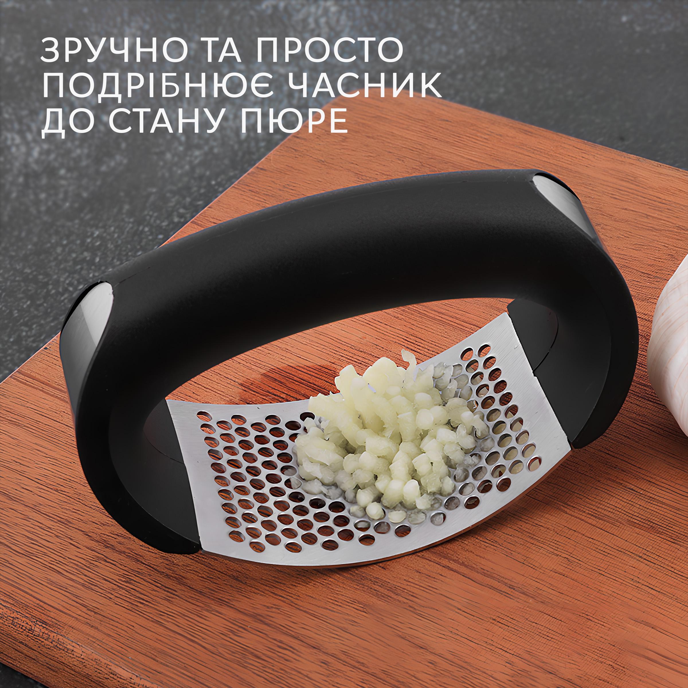 Прес для часнику ручний Kayfovo ON-1 Black (28948) - фото 2 Прес для часнику ручний Kayfovo ON-1 Black (28948) - фото 2