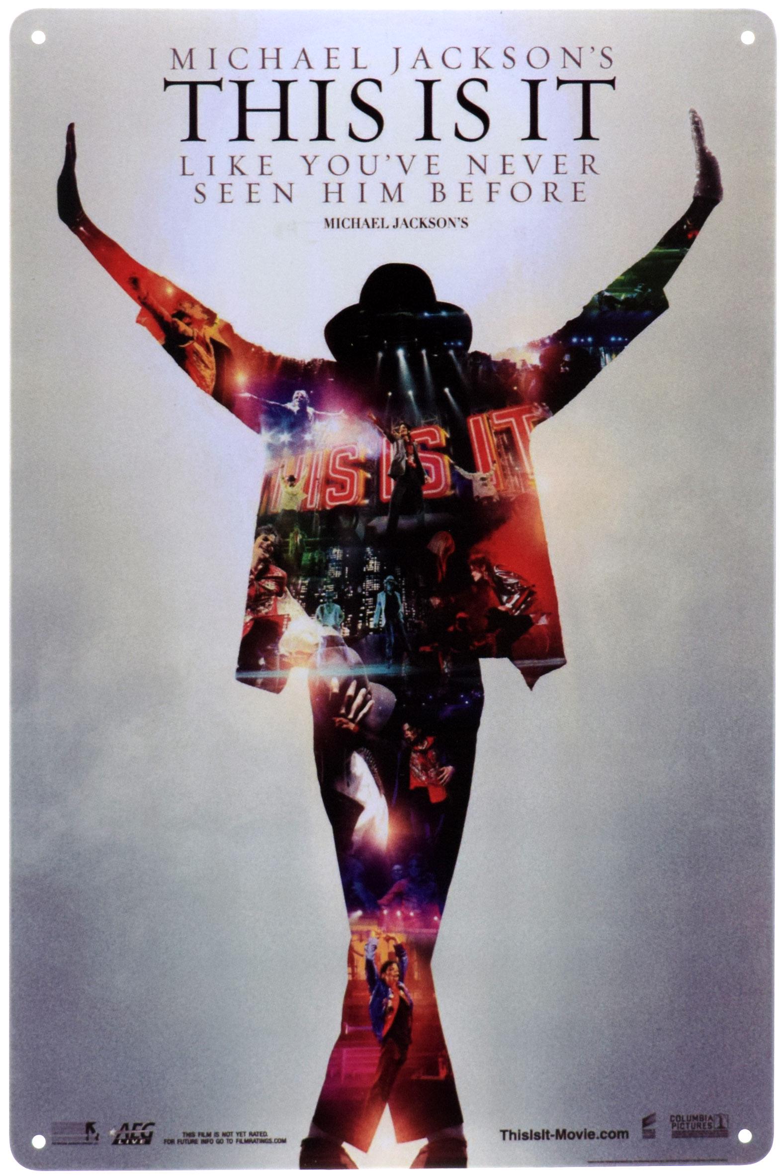 Табличка металлическая Майкл Джексон Вот И Всё/Michael Jackson This Is It 20x30 см