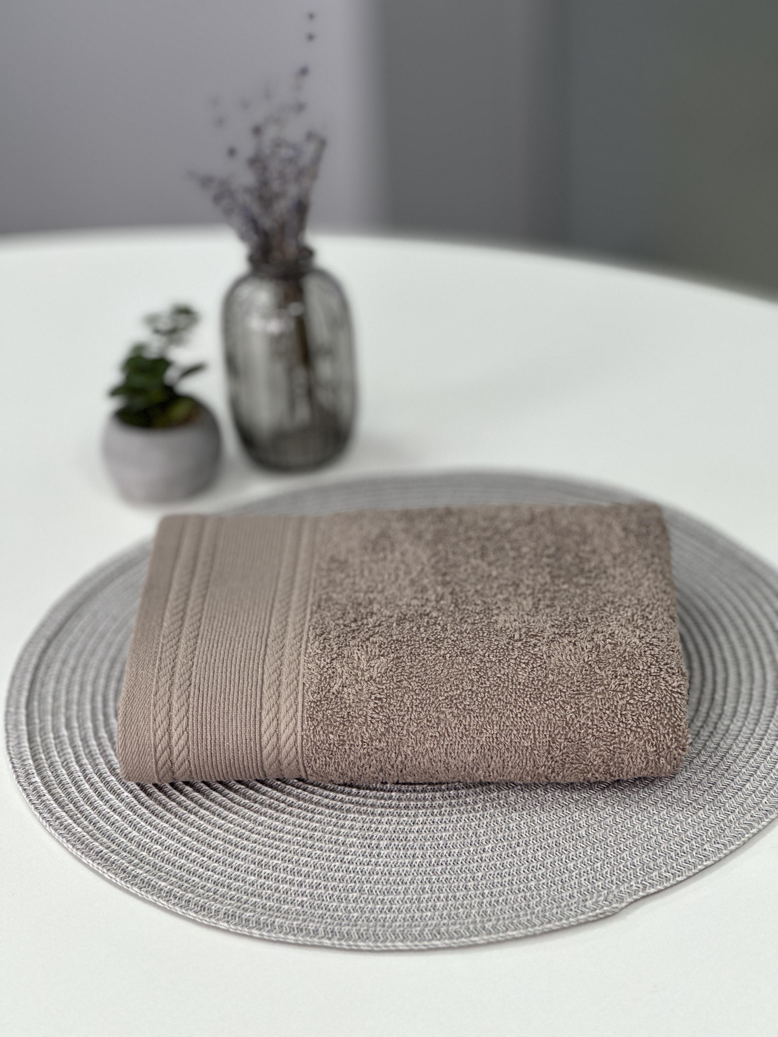 Полотенце махровое Легкий бриз 450 г/м2 100% хлопок 50х90 см Мокко